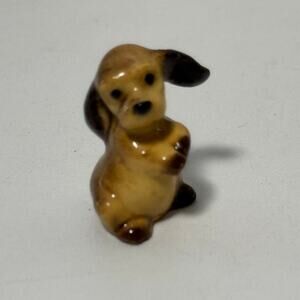 Tiny Vintage Ceramic MCM Dog Animal Miniature